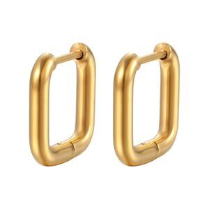 New! Zara Monday to Friday 14K Gold Plated Huggie Earrings (1026) NWOT